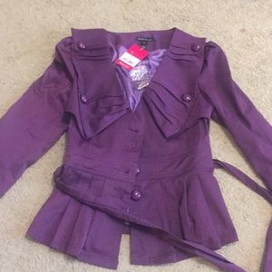 Purple formal long sleeve top